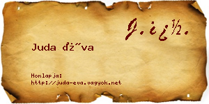 Juda Éva névjegykártya