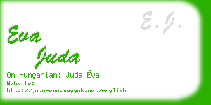eva juda business card